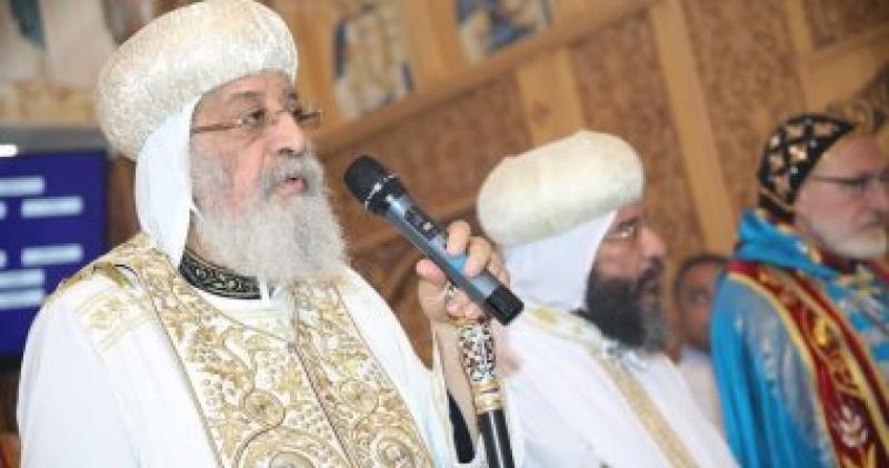 البابا تواضروس يصلي القداس الإلهي في كنيسة عذراء الزيتون بڤيينا