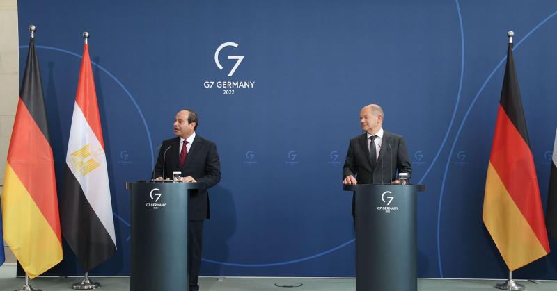 الرئيس السيسي والمستشار الألماني
