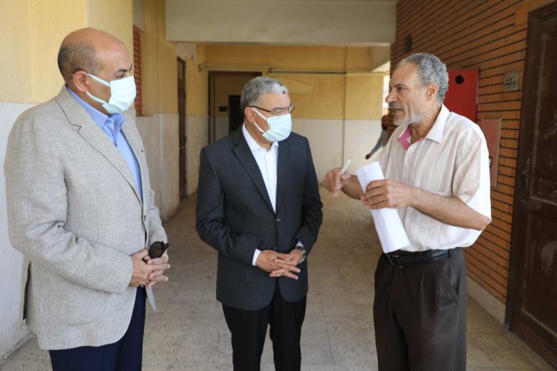 محافظ المنيا يتابع ختام امتحانات شهادة الثانوية العامة، بعدد من اللجان
