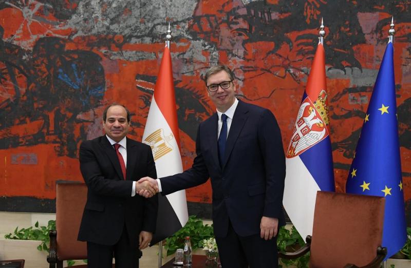 الرئيس السيسي ونظيره الصربى 