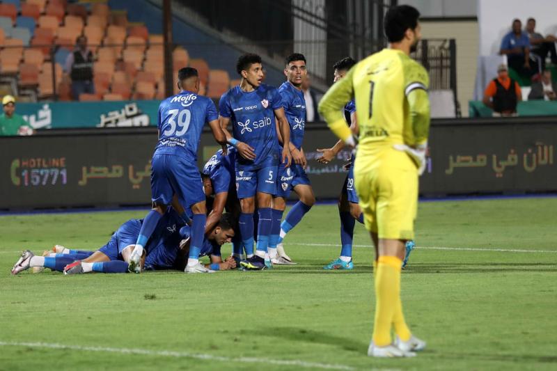 فرحة لاعبي الزمالك بالهدف