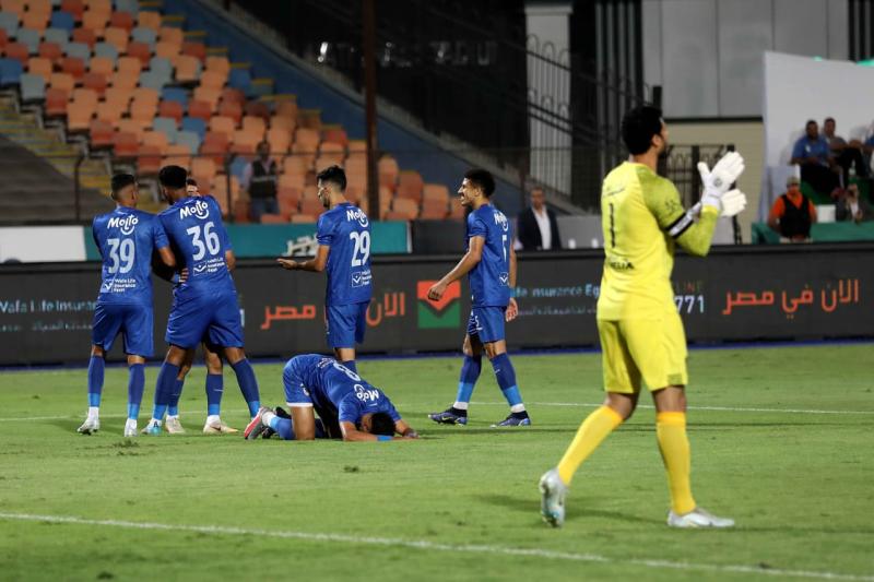 فرحة لاعبي الزمالك بالهدف الثاني
