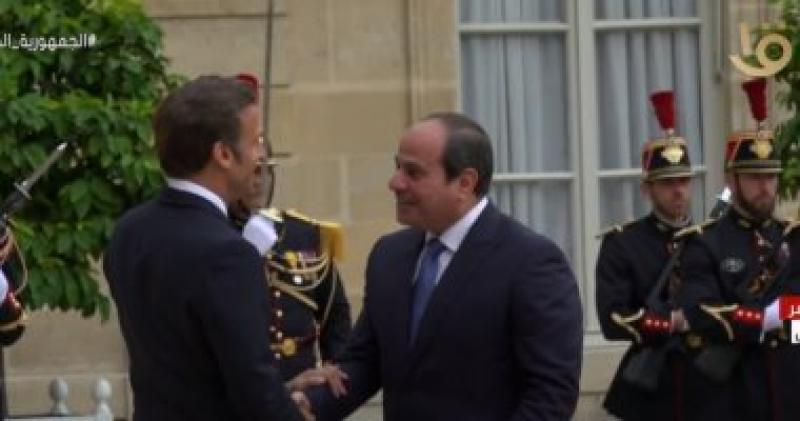 الرئيس عبد الفتاح السيسى مع ماكرون