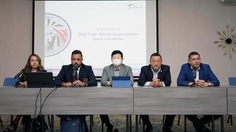 الاجتماع الفني لبطولة العالم لناشئي التايكوندو