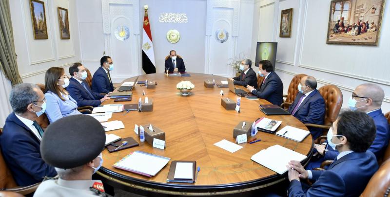 الرئيس السيسي خلال الاجتماع