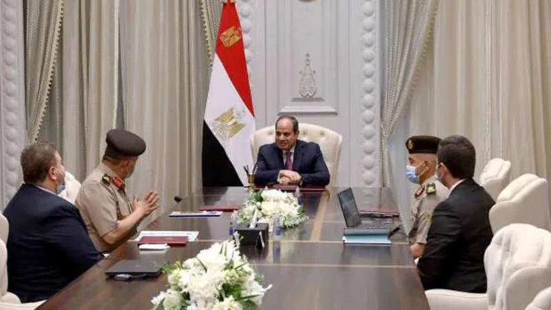 الرئيس السيسي خلال الاجتماع