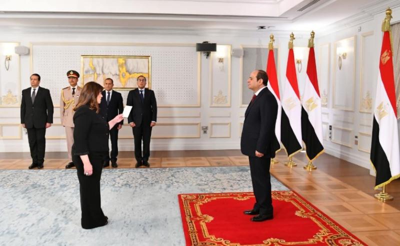 السفيرة سها جندي  تؤدي اليمين الدستورية