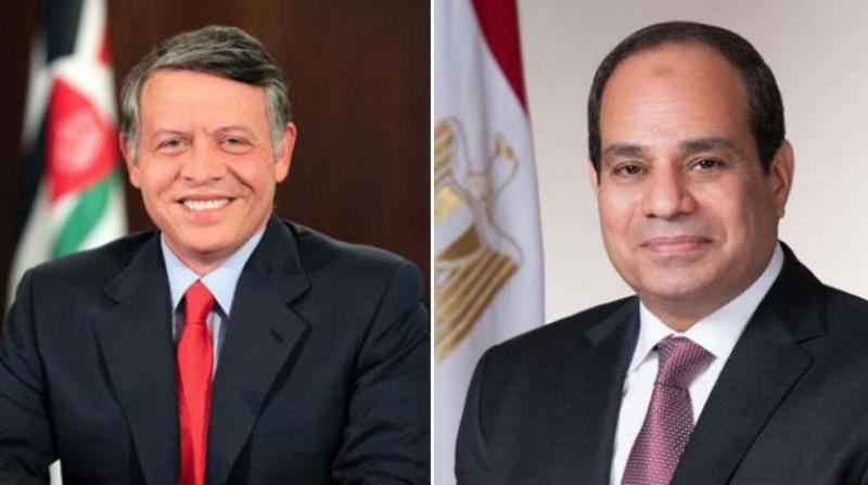 الرئيس السيسي والعاهل الأردني