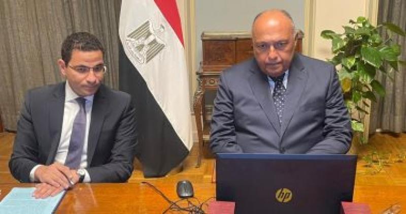جانب من مشاركة وزير الخارجية