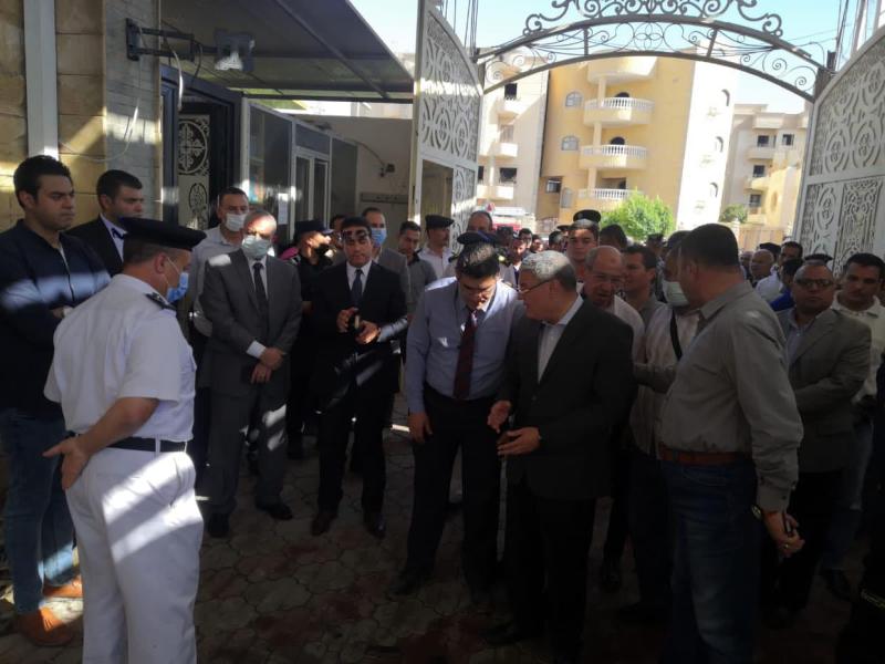 معاينة حريق كنيسة المنيا 