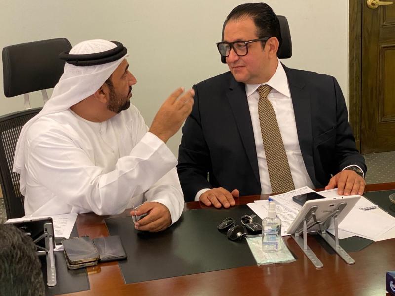 النائب علاء عابد خلال جلسة هيئة مكتب البرلمان العربي