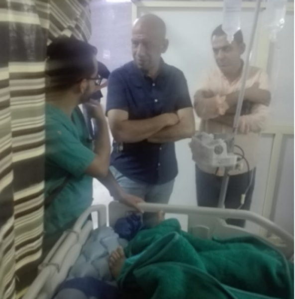 إصلاح كسر بالحوض للحاله  الثالثة من مصابى حادث  تصادم قطار الصالحيه