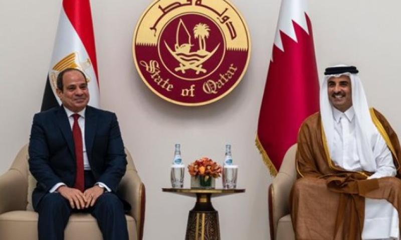 الرئيس عبد الفتاح السيسى والأمير تميم بن حمد