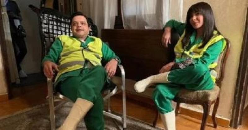 محمد هنيدى ومنى زكى
