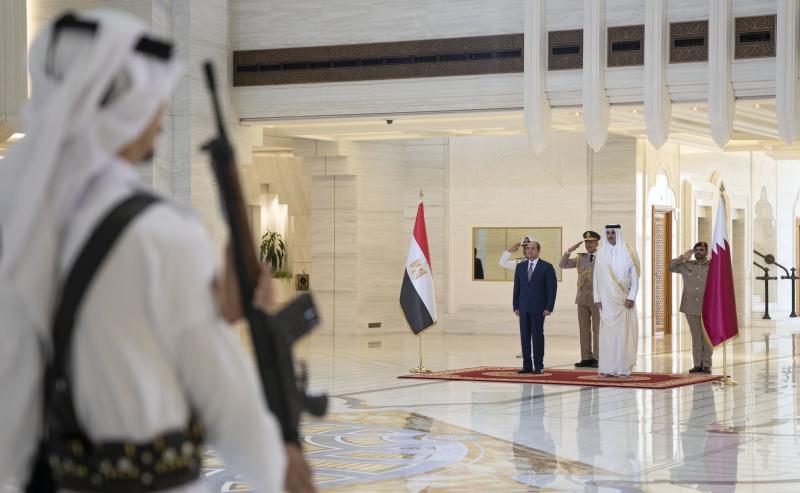 الرئيس عبد الفتاح السيسي والأمير تميم