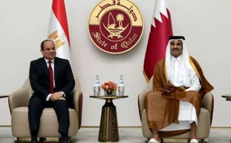 الرئيس السيسي والأمير تميم