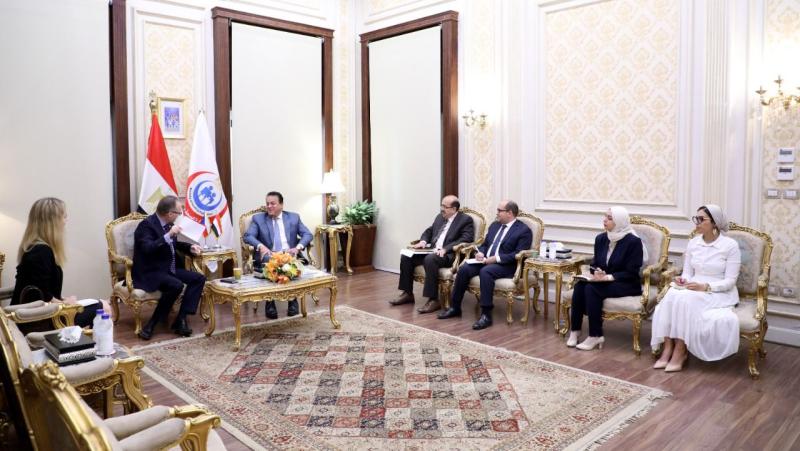 خلال لقاء وزير الصحة وسفير دولة التشيك بمصر
