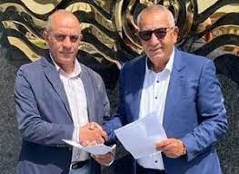 كامل أبو على رئيس المصري واللواء خالد طه رئيس إدارة العلاقات الخارجية