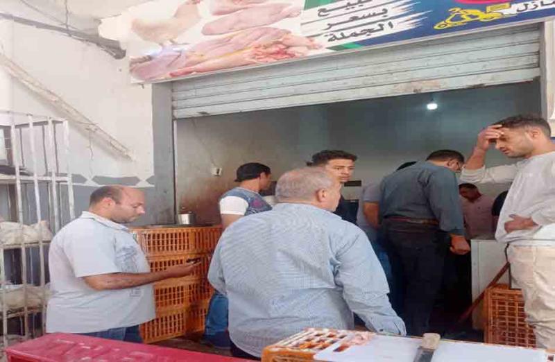 ضبط دجاج ولحوم وكبدة فاسدة في حملة تموينية 