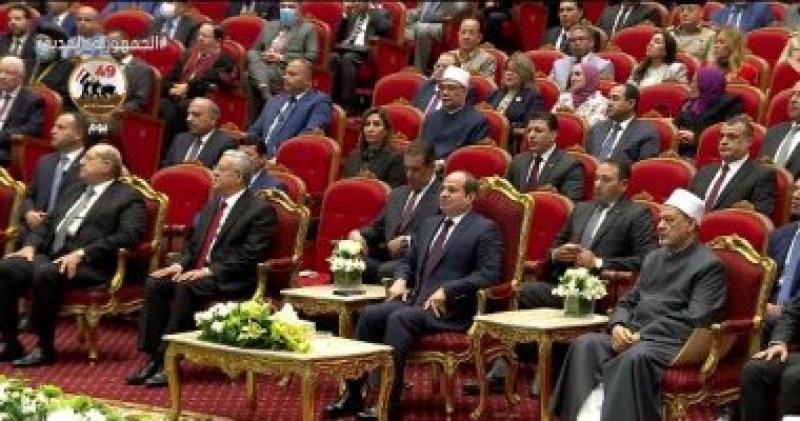 الرئيس عبد الفتاح السيسى فى الاحتفالية
