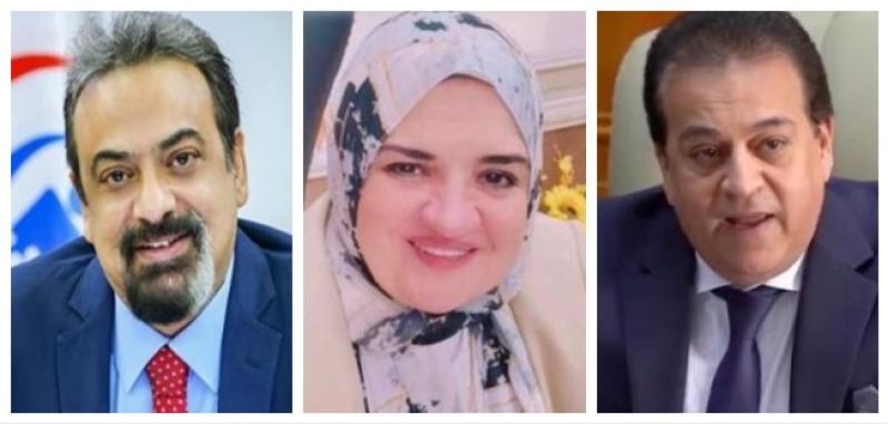 الدكتور خالد عبد الغفار والدكتورة حنان الغنيمى الدكتور حسام عبدالغفار 