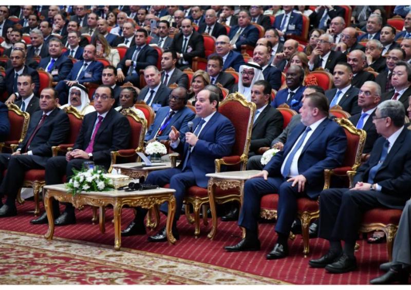 الرئيس السيسي خلال افتتاح الملتقى