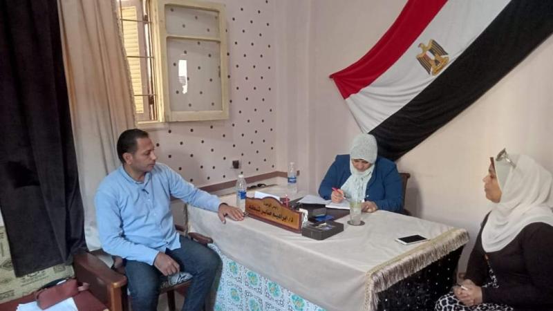 الحمادي تشرف على العمل بالوحدة المحلية بكفر الأطرش وإزالة معوقات التنفيذ بالمشروعات القائمة
