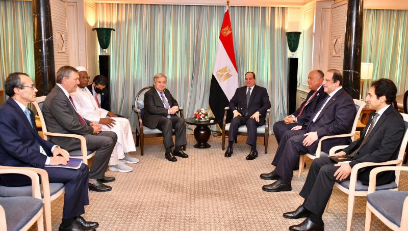 الرئيس السيسي وأمين عام الأمم المتحدة 