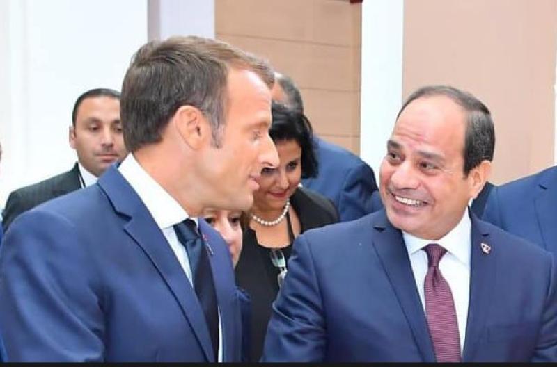 الرئيسان السيسي وماكرون 