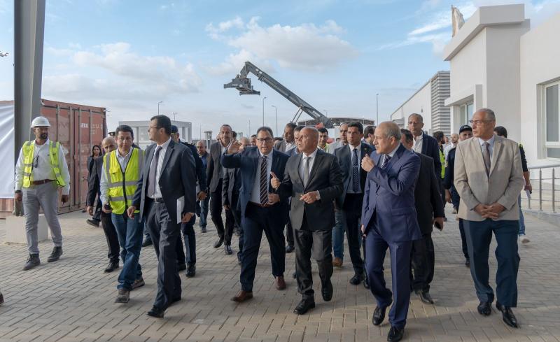 الافتتاح التجريبي لمشروع ميناء أكتوبر الجاف