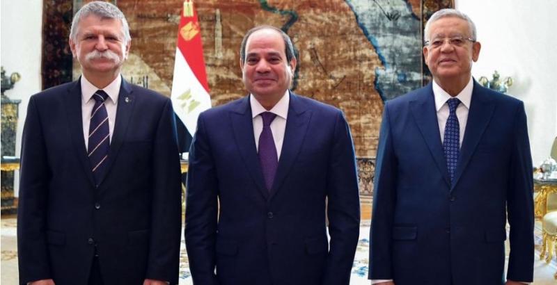 الرئيس السيسي يستقبل رئيس الجمعية الوطنية المجرية