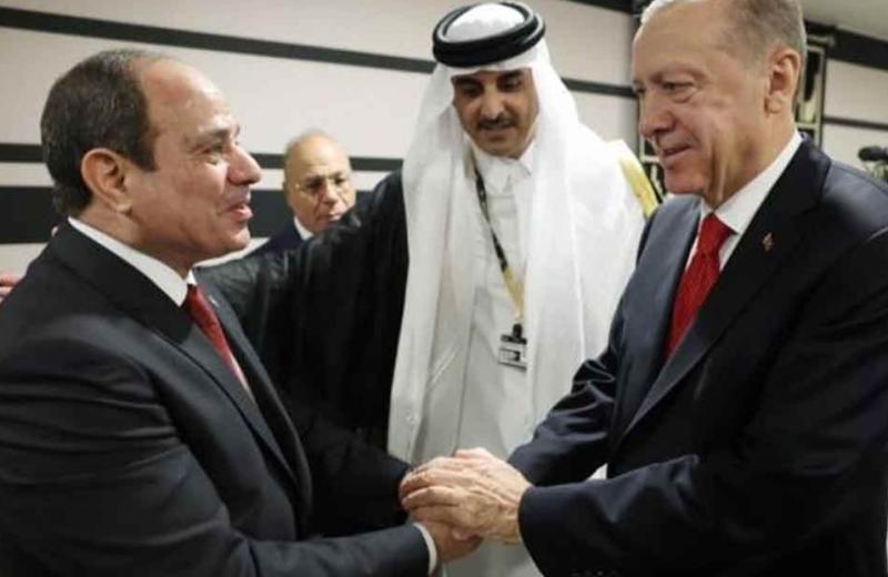 قمة ثلاثية (مصرية قطرية تركية) بالدوحة