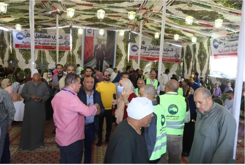 قافلة طبية موسعة بحزب مستقبل وطن العاشر من رمضان