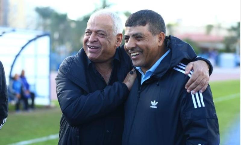 فرج عامر و طارق العشري في مران اليوم