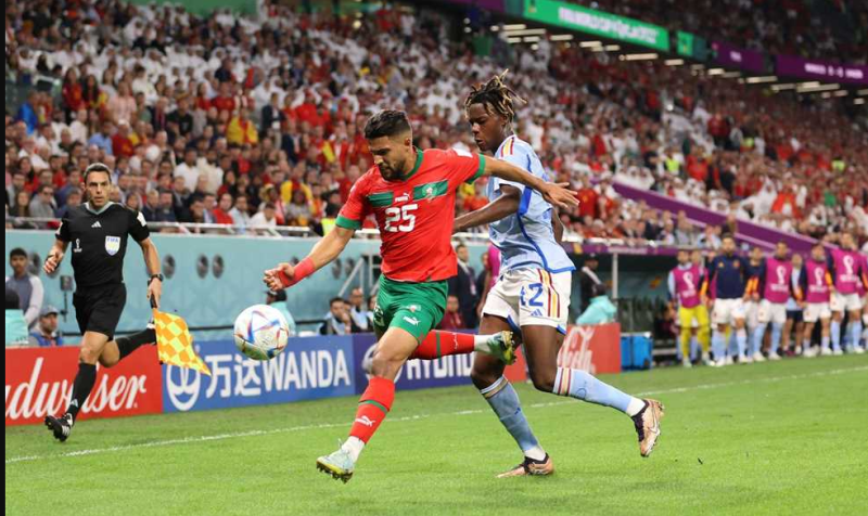 جانب من لقاء المغرب وإسبانيا