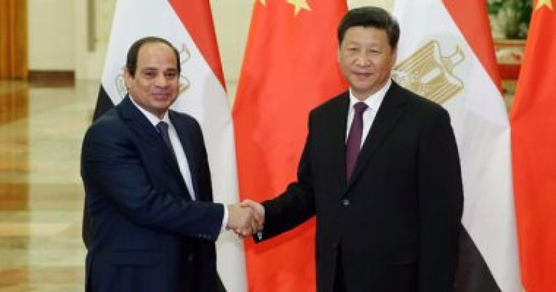 الرئيس عبد الفتاح السيسي مع الرئيس شي جين بينج رئيس جمهورية الصين الشعبية