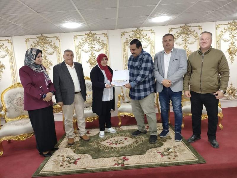 الحمادي تكرم القيادات والعاملين بمركز شربين لجهودهم فى نجاح زيارة الرئيس السيسى لشربين 