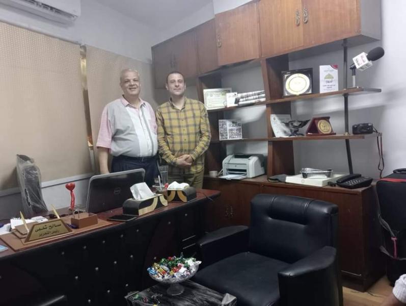 الكاتب الصحفي صالح شلبى والاستاذ متولى عمر 