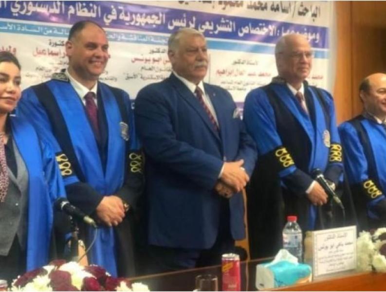 النائب تيسير مطر يهنئ النائب السابق محمد البدرشينى بحصول نجله الدكتور اسامة على الدكتوراه