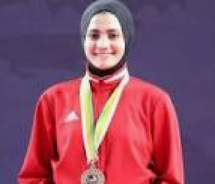 منه شعبان لاعبه الكاراتيه