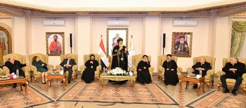 البابا تواضروس يستقبل وفد نادى قضاة الإسكندرية