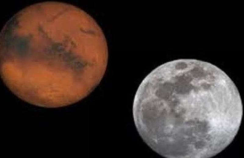 القمر يقترن بالمريخ - أرشيفية
