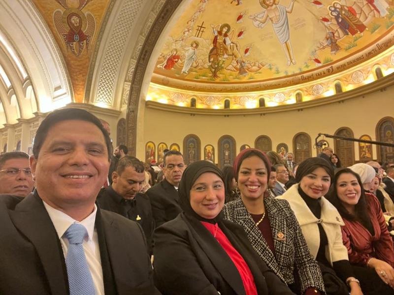 اللواء طارق نصير خلال القداس 
