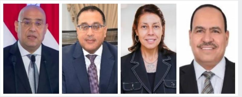النائب أحمد قورة والدكتورة مها فهيم والدكتور مصطفى مدبولى والدكتور عصام الجزار