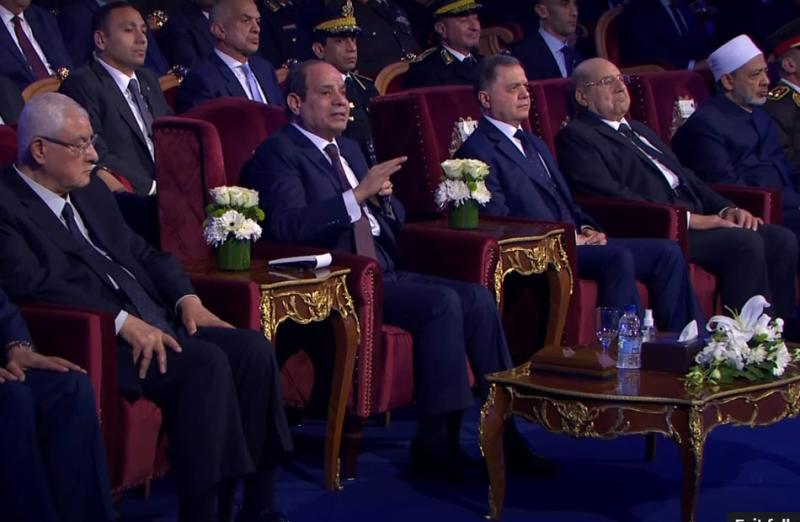 الرئيس السيسي خلال الاحتفال