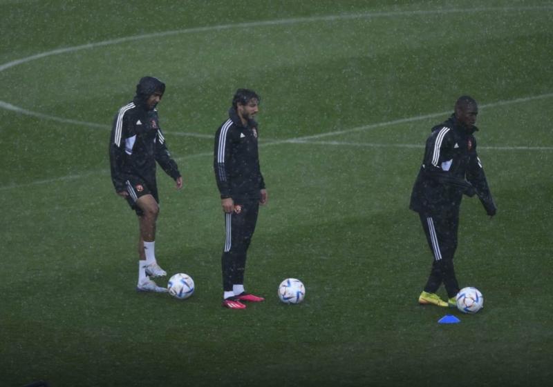 جانب من مران الأهلي