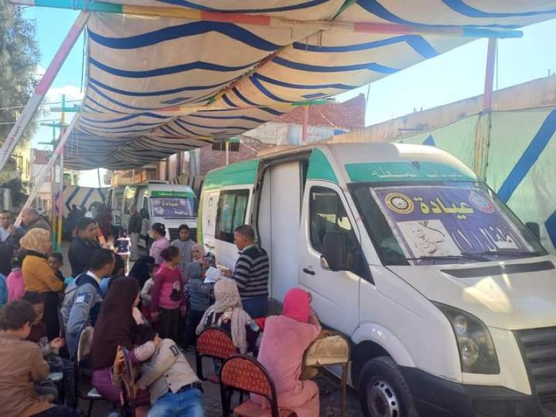 الكشف على  ١٨٨٥ مريضاً قافلة علاجية بقرية٣٠ بصار  مركز بلقاس