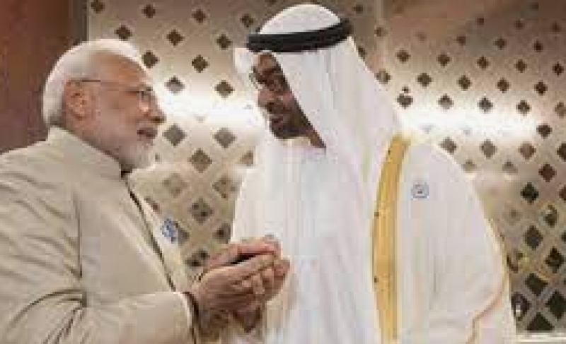 رئيس الامارات ورئيس الوزراء الهندى