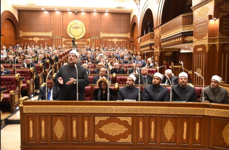 وزير الأوقاف أمام مجلس الشيوخ