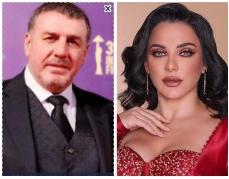 الفنانة سلاف فواخرجي والفنان وائل رمضان